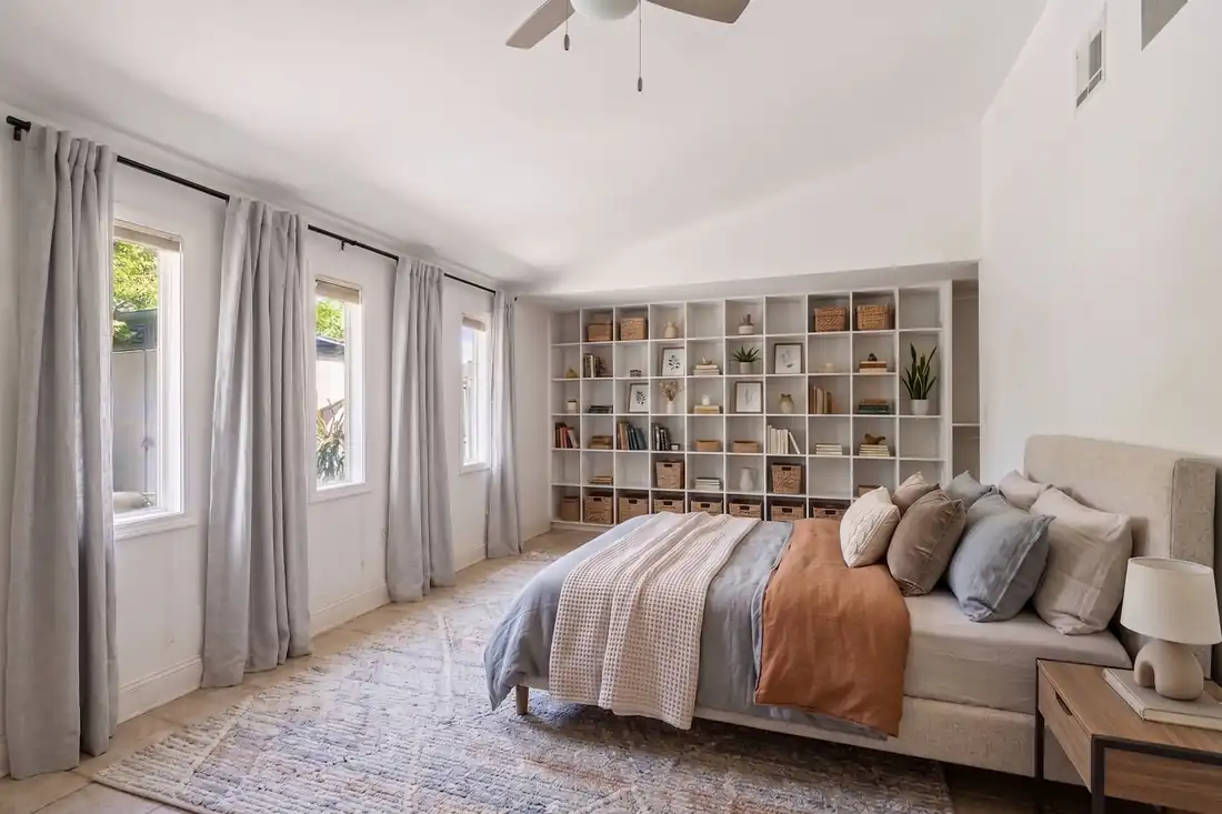 Virtually staged bedroom at 5451 Canal Boulevard